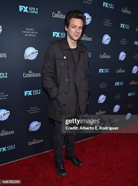 Actor Jacob Pitts attends the premiere of FX's "The Comedians" at The Broad Stage on April 6, 2015 in Santa Monica, California.