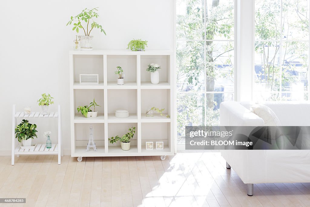 White living room