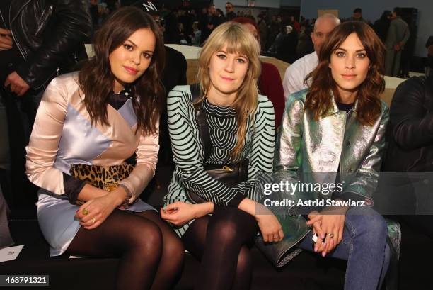 Atlanta de Cadenet, Tennessee Thomas, and Alexa Chung attend the Marc By Marc Jacobs fashion show during Mercedes-Benz Fashion Week Fall 2014 at Pier...