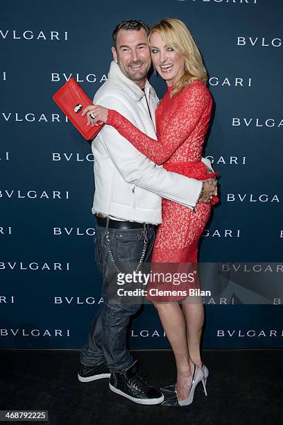 Michael Michalsky and Lilly zu Sayn-Wittgenstein-Berleburg attend the 130 years of glam culture party by Bulgari at Kaufhaus Jandorf on February 11,...