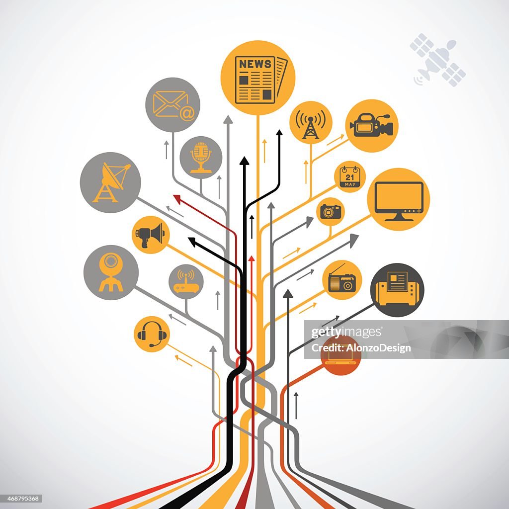 Abstract Communication Tree High-Res Vector Graphic - Getty Images