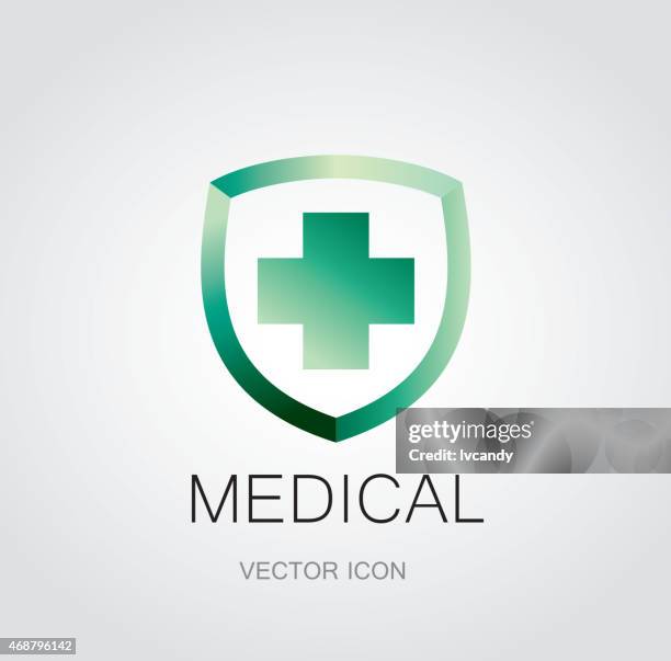 medical symbol - health shield stock illustrations