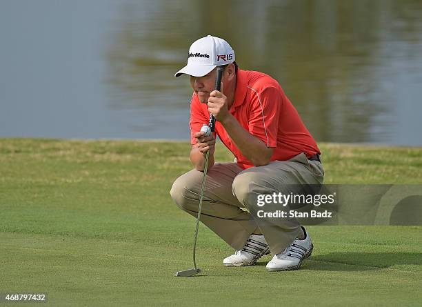 Charlie Wi waits to play the eighth hole during the first round of the Web.com Tour Chitimacha Louisiana Open presented by NACHER at Le Triomphe Golf...