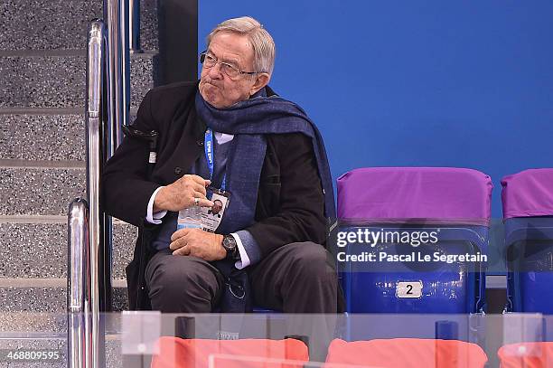 King Constantine of Greece attends the Women's Ice Hockey Preliminary Round Group B game, Russia vs Japan, on day four of the Sochi 2014 Winter...