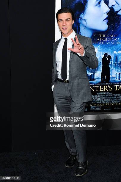 Finn Wittrock attends the "Winter's Tale" world premiere at Ziegfeld Theater on February 11, 2014 in New York City.