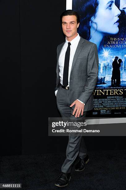 Finn Wittrock attends the "Winter's Tale" world premiere at Ziegfeld Theater on February 11, 2014 in New York City.