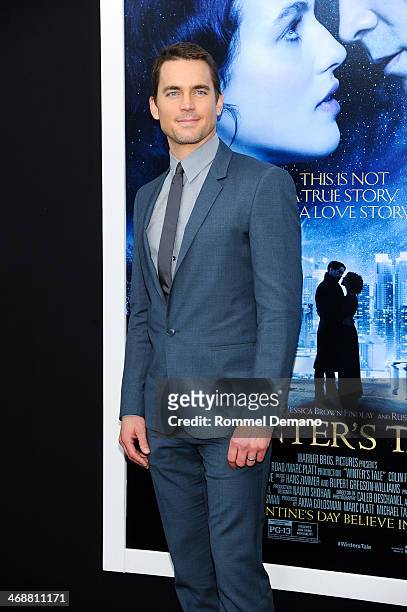 Actor Mat bomer attends the "Winter's Tale" world premiere at Ziegfeld Theater on February 11, 2014 in New York City.