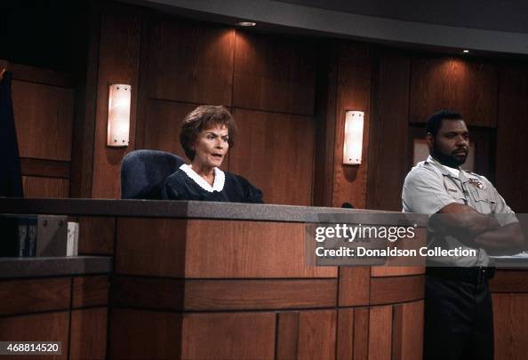Judge Judy, Judith Sheindlin and bailiff Petri Hawkins-Byrd on Set on ...