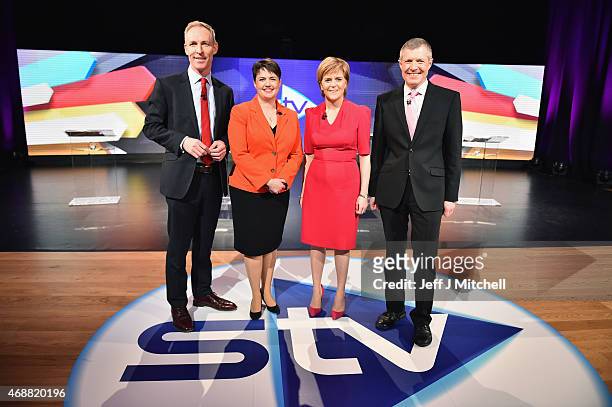 Scottish Labour leader Jim Murphy, Scottish Conservative leader Ruth Davidson, First Minister and SNP leader Nicola Sturgeon and Scottish Liberal...