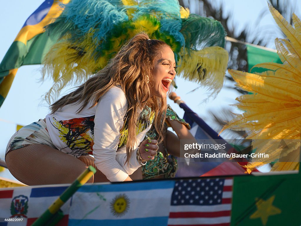 Celebrity Sightings In Miami - February 11, 2014