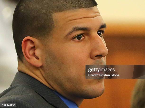 Closing arguments in the Aaron Hernandez trial for the murder of Odin Llyod at Fall River Superior Court. Hernandez looks at the jurors as the...