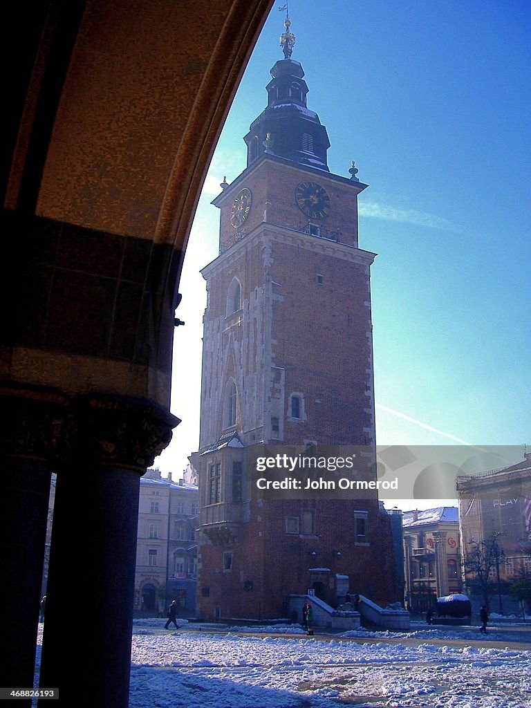 Krakow clock tower