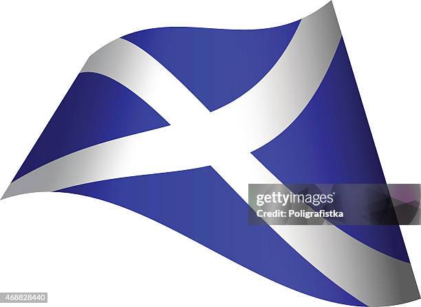 winken flagge von schottland - scotland stock-grafiken, -clipart, -cartoons und -symbole