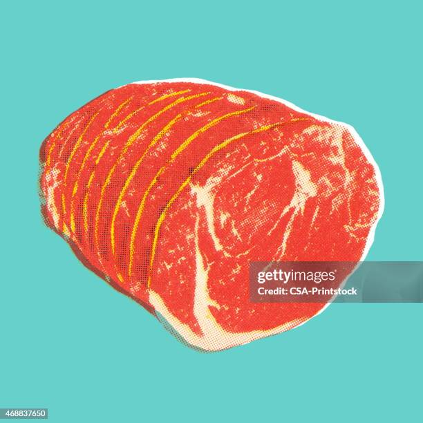 meat - pork loin steak stock illustrations
