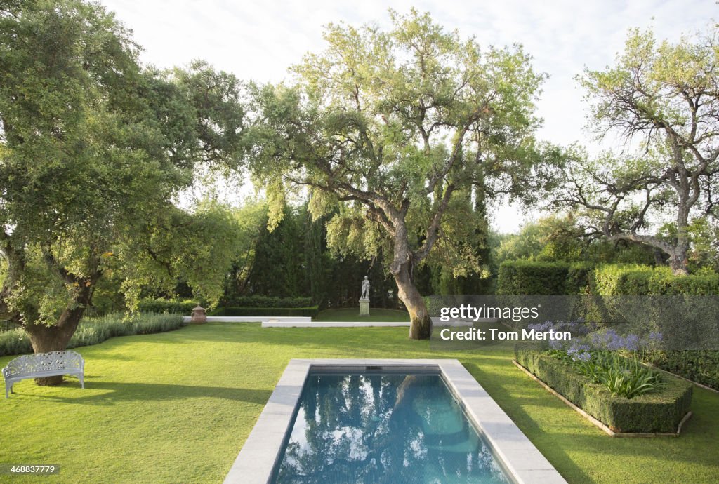Pool in formal garden