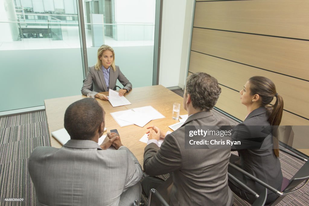 Business people talking in meeting