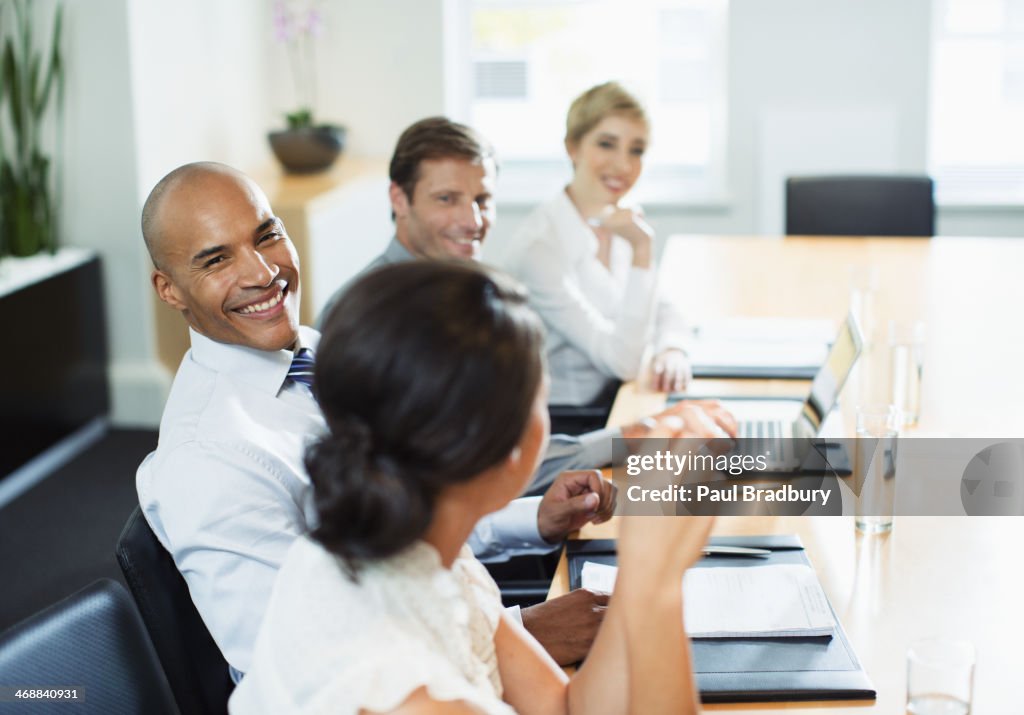 Business people sitting in meeting