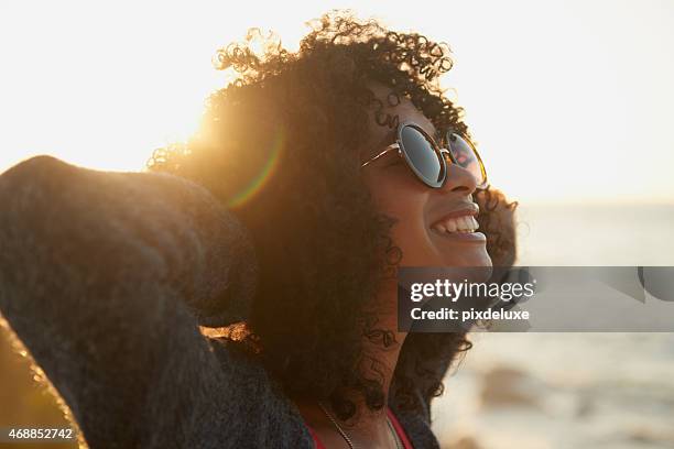 this is the life! - women beach stockfoto's en -beelden