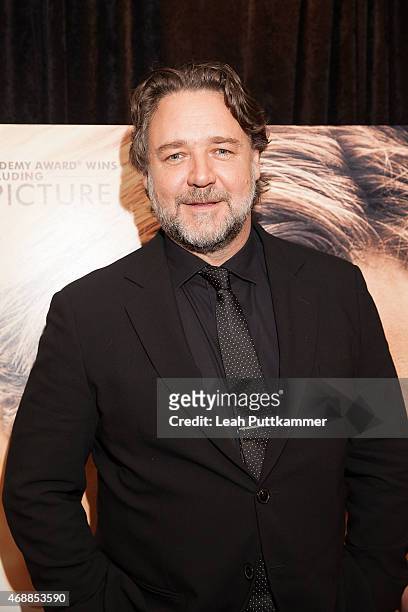 Actor/director Russell Crowe attends "The Water Diviner" Premiere at Burke Theater at U.S. Navy Memorial on April 7, 2015 in Washington, DC.