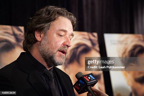 Actor/director Russell Crowe attends "The Water Diviner" Premiere at Burke Theater at U.S. Navy Memorial on April 7, 2015 in Washington, DC.