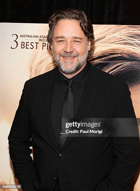 Academy Award-winning actor and first time director Russell Crowe attends "The Water Diviner" Washington DC Premiere at the Burke Theater at U.S....