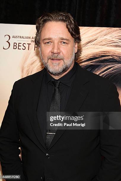 Academy Award-winning actor and first time director Russell Crowe attends "The Water Diviner" Washington DC Premiere at the Burke Theater at U.S....