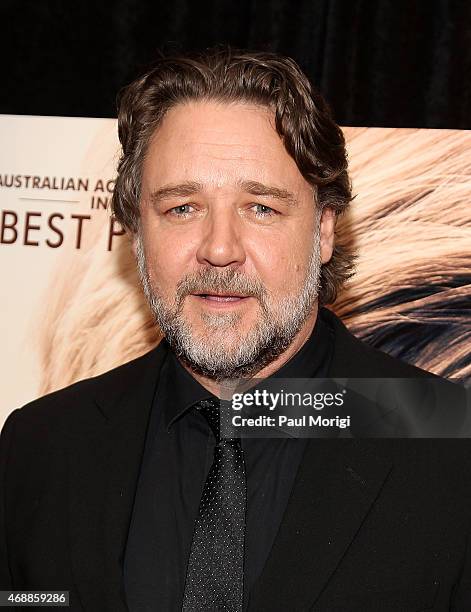 Academy Award-winning actor and first time director Russell Crowe attends "The Water Diviner" Washington DC Premiere at the Burke Theater at U.S....