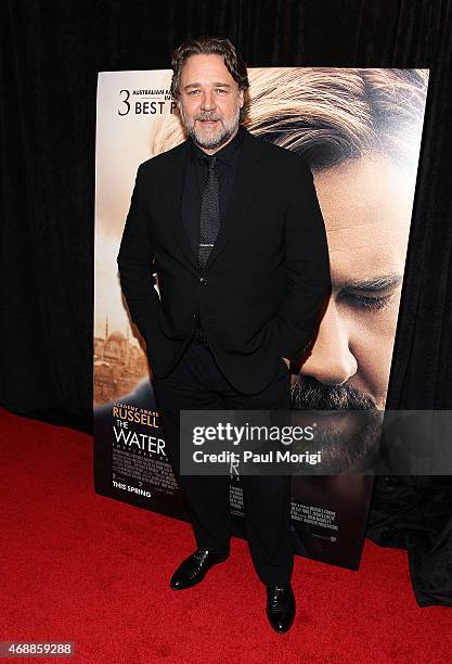 Academy Award-winning actor and first time director Russell Crowe attends "The Water Diviner" Washington DC Premiere at the Burke Theater at U.S....