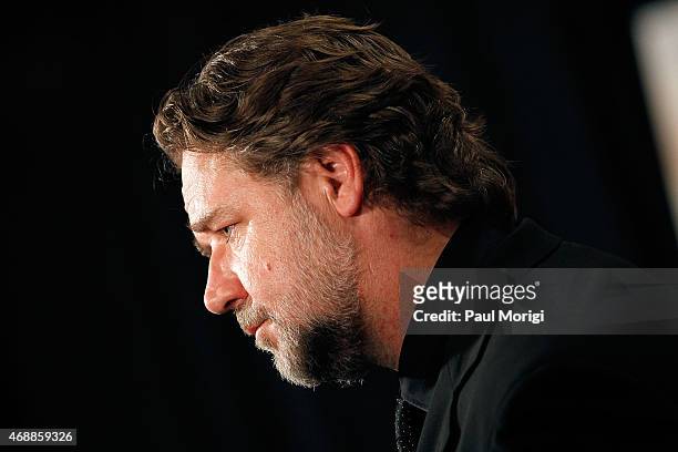 Academy Award-winning actor and first time director Russell Crowe attends "The Water Diviner" Washington DC Premiere at the Burke Theater at U.S....