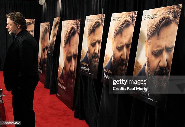 Academy Award-winning actor and first time director Russell Crowe attends "The Water Diviner" Washington DC Premiere at the Burke Theater at U.S....