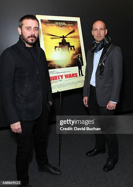 Writer Jeremy Scahill and Director Richard Rowley attend The Wrap screening series presents "Dirty Wars" with Director Richard Rowley & co-writer...