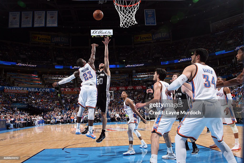 San Antonio Spurs v Oklahoma City Thunder