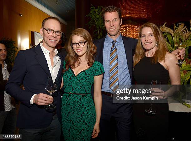 Co-CEO of Chipotle Steve Ells, actress Karynn Moore, co-CEO of Chipotle Monty Moran and Kathy Moran celebrate the world premiere of "Farmed and...