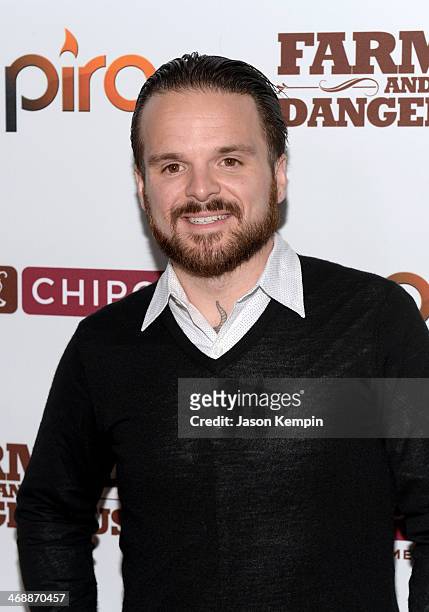 Chipotle Culinary Manager Nate Appleman walks the red carpet at the world premiere of "Farmed and Dangerous," a Chipotle/Piro production at DGA...