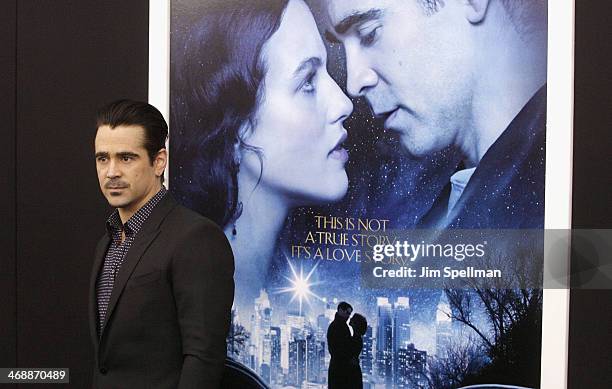 Actor Colin Farrell attends the "Winter's Tale" world premiere at Ziegfeld Theater on February 11, 2014 in New York City.