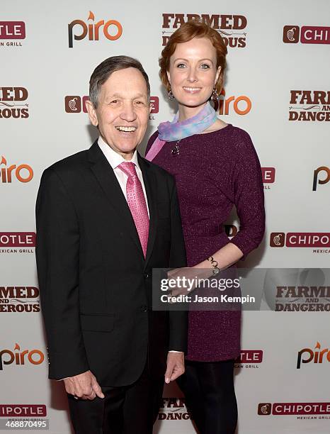 Executive Producers of the documentary "GMO OMG" Dennis Kucinich and Elizabeth Kucinich walk the red carpet at the world premiere of "Farmed and...