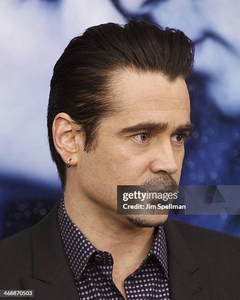 Actor Colin Farrell attends the "Winter's Tale" world premiere at Ziegfeld Theater on February 11, 2014 in New York City.