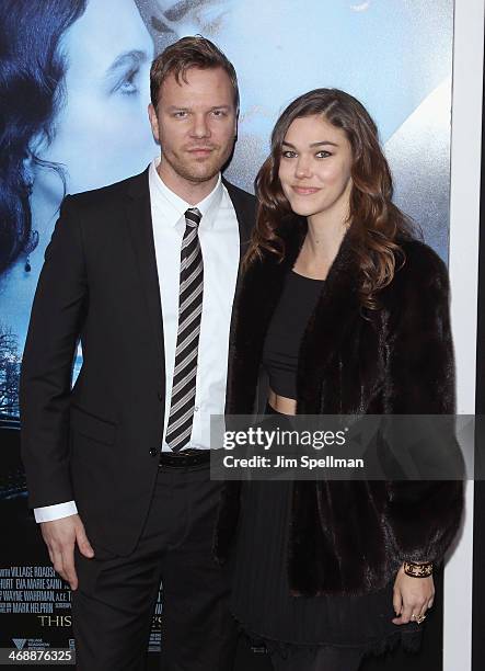 Actor Jim Parrack and guest attend the "Winter's Tale" world premiere at Ziegfeld Theater on February 11, 2014 in New York City.