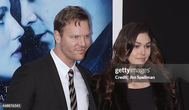 Actor Jim Parrack and guest attend the "Winter's Tale" world premiere at Ziegfeld Theater on February 11, 2014 in New York City.