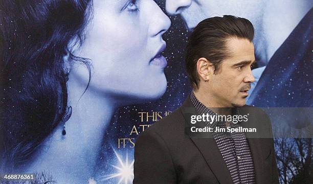 Actor Colin Farrell attends the "Winter's Tale" world premiere at Ziegfeld Theater on February 11, 2014 in New York City.