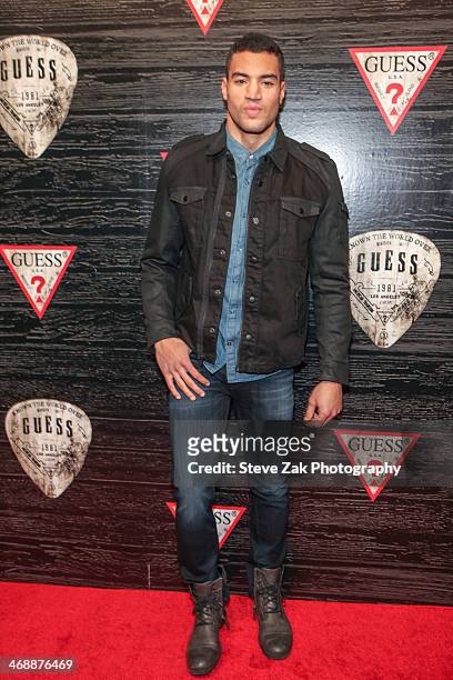 Devin Goda attends the Guess New York Fashion Week celebration at Center 548 on February 11, 2014 in New York City.