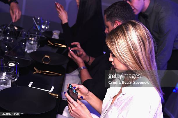 Gigi Hadid attends the Samsung Galaxy S 6 edge launch in New York City on April 7, 2015 in New York City.