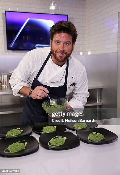 Chef Scott Conant attends the Samsung Launch of the Galaxy S 6 and Galaxy S 6 edge on April 7, 2015 in New York City.