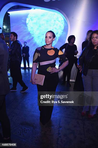 Dascha Polanco attends the Samsung Galaxy S 6 edge launch in New York City on April 7, 2015 in New York City.