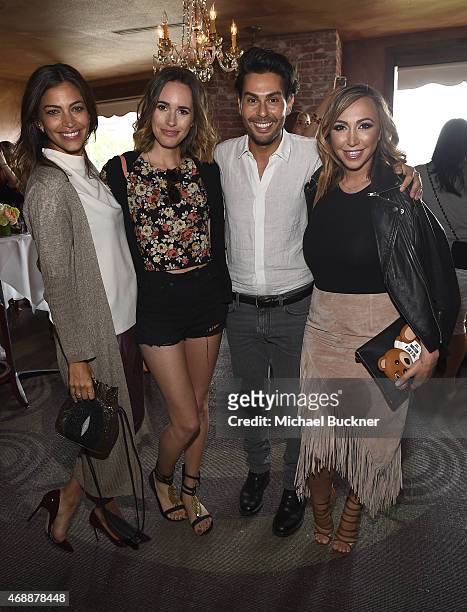 Touriya Haoud, Louise Roe, Joey Maalouf and Diana Madison attend The Glam App's Glamchella at the Petit Ermitage on April 7, 2015 in Los Angeles,...