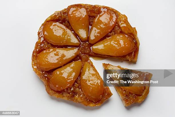 Easy Make-Ahead Pear Tarte Tatin photographed in Washington, DC. Photo by Deb Lindsey/For The Washington Post via Getty Images)