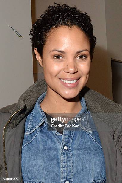 Tiga France O TV attends The 'Pari D'Amies' : Rokhaya Diallo and Kim Consigny Book Launch Cocktail At Le Hangar on April 7, 2015 in Paris, France.