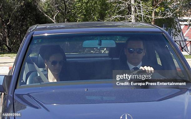 Prince Konstantin of Bulgaria and Maria Garcia de la Rasilla attend the funeral chapel for Prince Kardam of Bulgaria on April 7, 2015 in Madrid,...