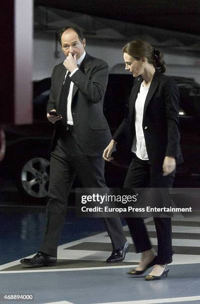 Prince Konstantin of Bulgaria and Maria Garcia de la Rasilla attend the funeral chapel for Prince Kardam of Bulgaria on April 7, 2015 in Madrid,...