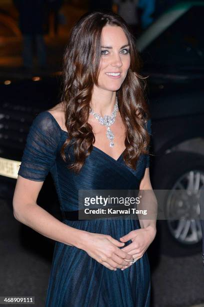 Catherine, Duchess of Cambridge attends The Portrait Gala 2014: Collecting To Inspire at the National Portrait Gallery on February 11, 2014 in...